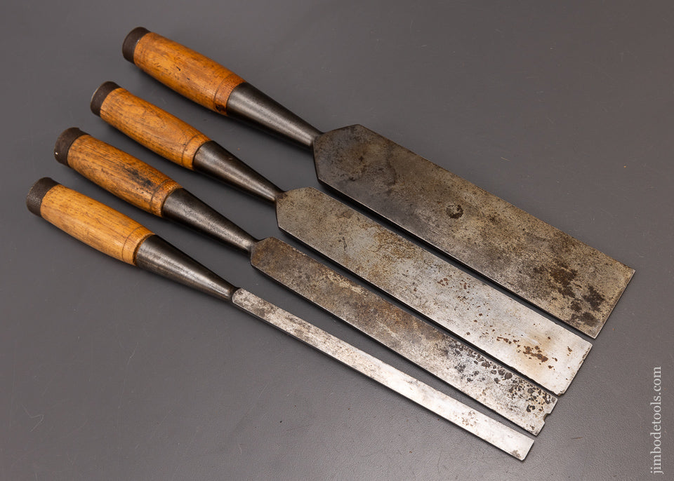 Fine Set of 4 Light Framing Chisels by Fulton - 109243 – Jim Bode Tools