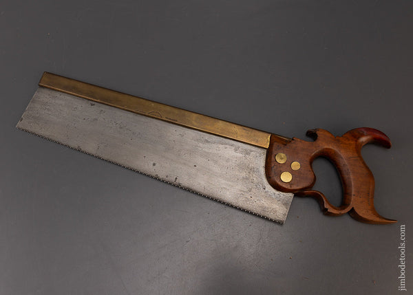 Early JAMES TURNER PHILADA Brass Back Tenon Saw - 109245