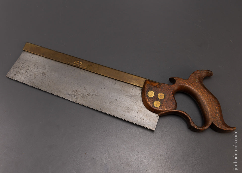 J. FLINT ROCHESTER Brass Back Tenon Saw - 109249