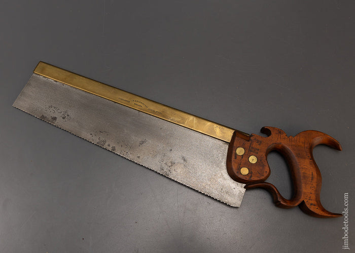 Rare & Fine J.H. BRINGHURST PHILADA Brass Back Saw Ca. 1842-65 - 109251