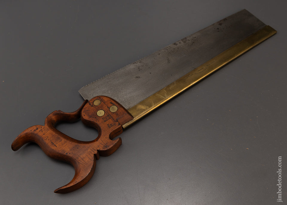 Rare & Fine J.H. BRINGHURST PHILADA Brass Back Saw Ca. 1842-65 - 109251