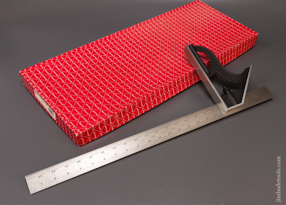 Giant 24 x 9 Inch STARRETT No. 8H Combination Square Dead Mint in Box - 109286