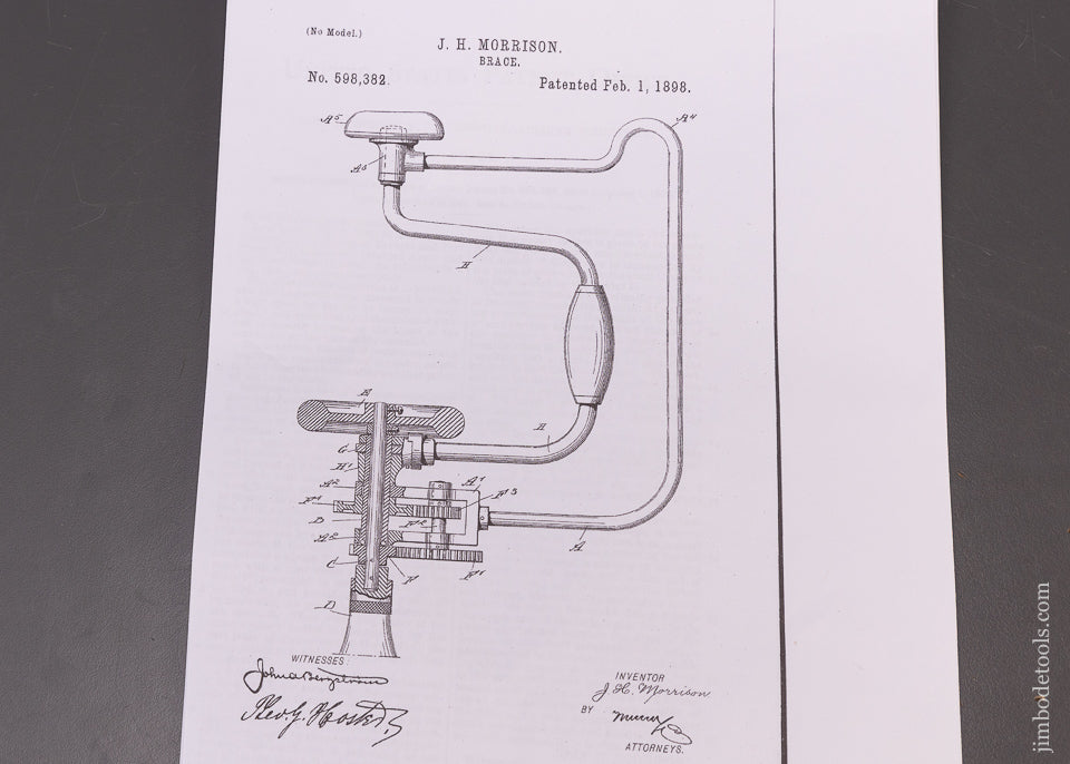 Very Rare 1898 MORRISON PATENT “CHALLENGE” Brace - 109331