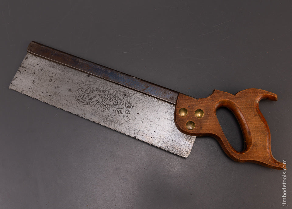 Near New Old Stock BRIDGE TOOL CO. No. 125 Back Saw St. Louis