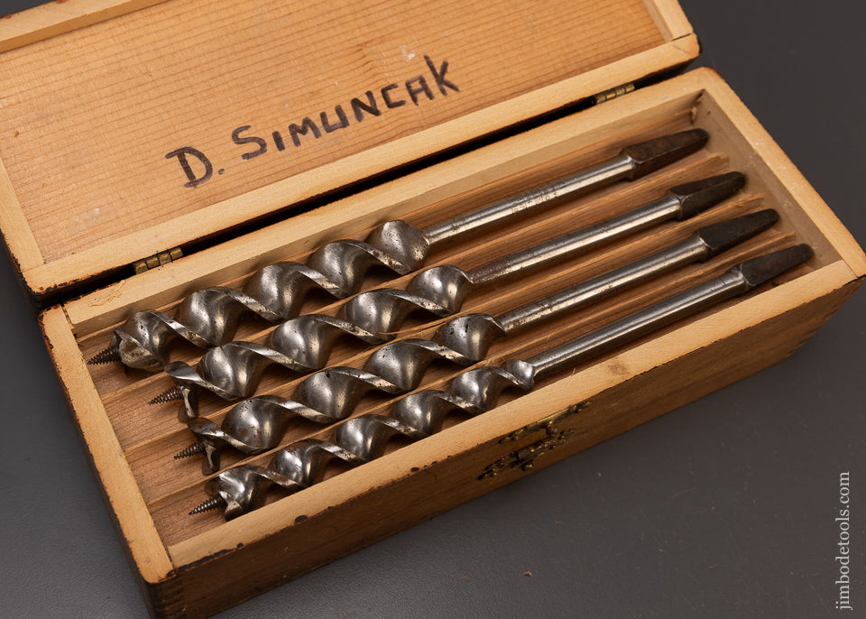 Complete Extra Fine Set of 13 RUSSELL JENNINGS Auger Bits in Original 3 Tiered Box - 109409