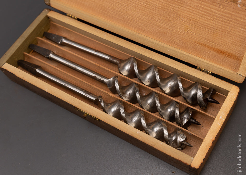Complete Extra Fine Set of 13 RUSSELL JENNINGS Auger Bits in Original 3 Tiered Box - 109409