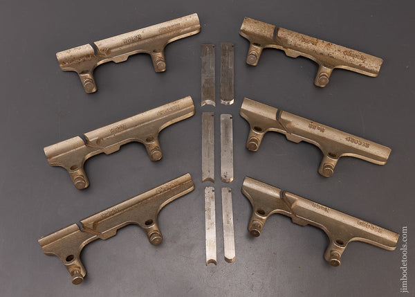 Set of 6 Hollow & Round Bottoms with Irons for RECORD No. 405 & STANLEY No. 45 Combination Planes - 109431