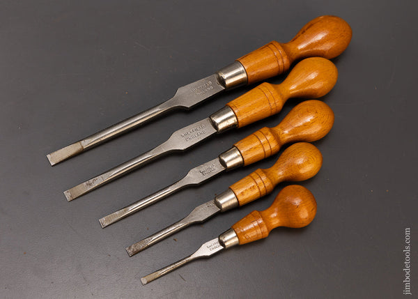 Mint Set of 5 Cabinet Maker’s Screwdrivers - 109462