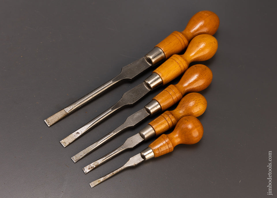 Mint Set of 5 Cabinet Maker’s Screwdrivers - 109462