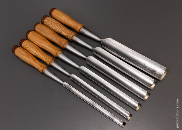 Extra Fine Set of 6 KARPENTER T.H. WITHERBY Socket Paring Gouges - 109471
