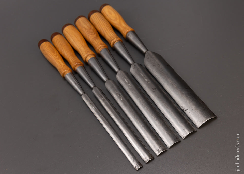 Extra Fine Set of 6 KARPENTER T.H. WITHERBY Socket Paring Gouges - 109471
