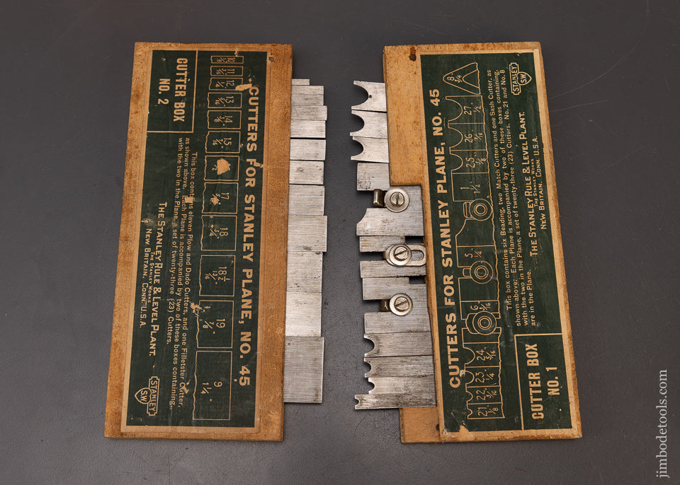 100% Complete & Mint STANLEY No. 45 Combination Plow Plane in Original Box - 109490