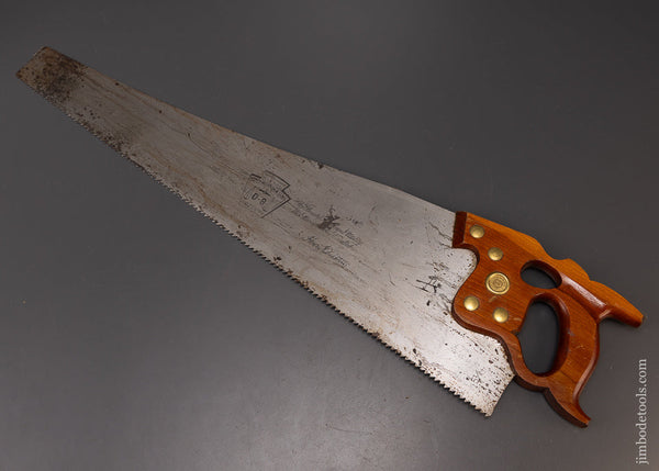 Near Mint DISSTON D-8 Thumb Hole Rip Hand Saw - 109499