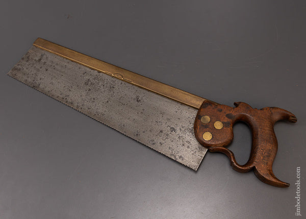 Rare WORRALL & CO. NEW YORK Brass Back Saw - 109502