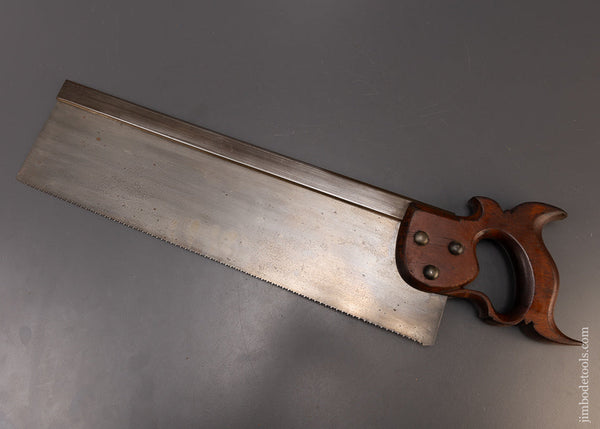 Rare & Early Mahogany Handled Back Saw by CORTLAND WOOD & CO. (Middletown, N.Y.) - 109505