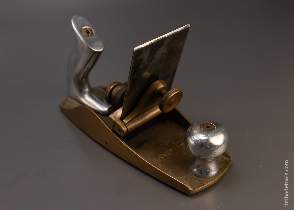 Awesome No. 112 Scraper Plane in Brass with Nickel Handles - 109506