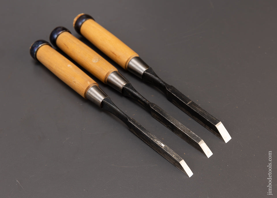 Excellent Quality Set of 3 Japanese Mortise Chisels - 109517