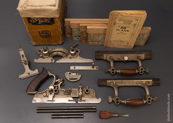Perfect & Complete STANLEY No. 55 Combination Plane in Original Box - 109520