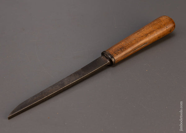 3/16 x 10 1/4 Inch 18th Century Pig Sticker Mortise Chisel P. LAW - 109522