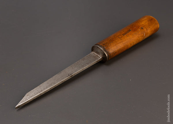 3/16 x 11 Inch 18th Century  Mint Pig Sticker Mortise Chisel JAMES CAM - 109617