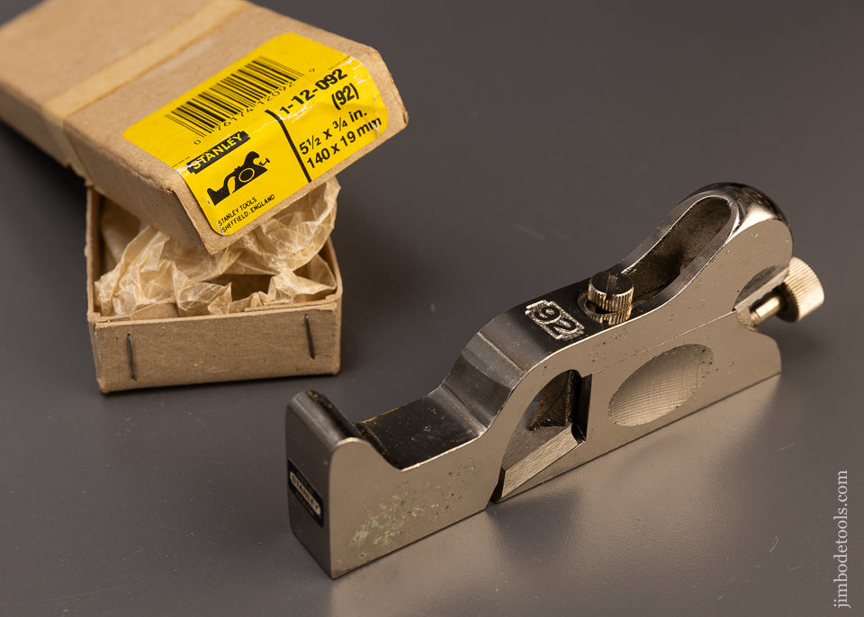 STANLEY No. 92 Shoulder Plane Near Mint in Box - 109656