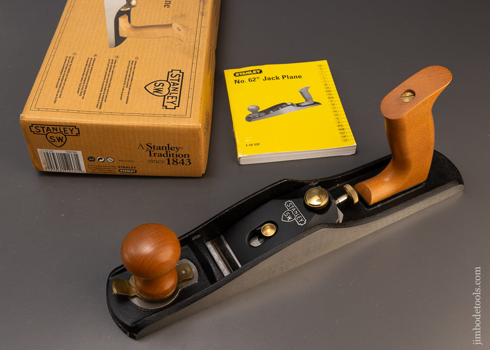 STANLEY No. 62 Low Angle Jack Plane w/ Adjustable Mouth Near Mint In The Box SWEETHEART - 109665