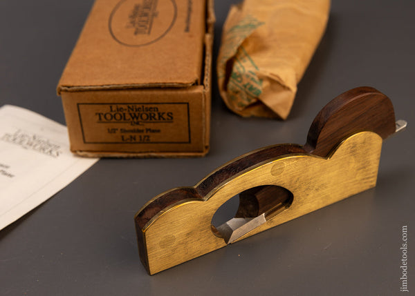 LIE NIELSEN 1/2 Inch Shoulder Plane L-N 1/2 Mint in Box Discontinued! - 109673