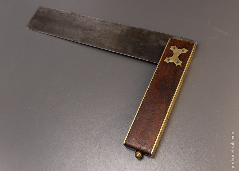 12 Inch Mahogany Try Square with Level & Scribe - 109680