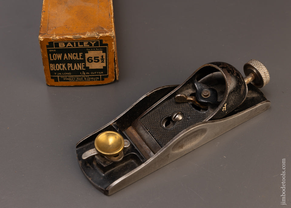 STANLEY No. 65 1 2 Low Angle Block Plane in Original Box 109705