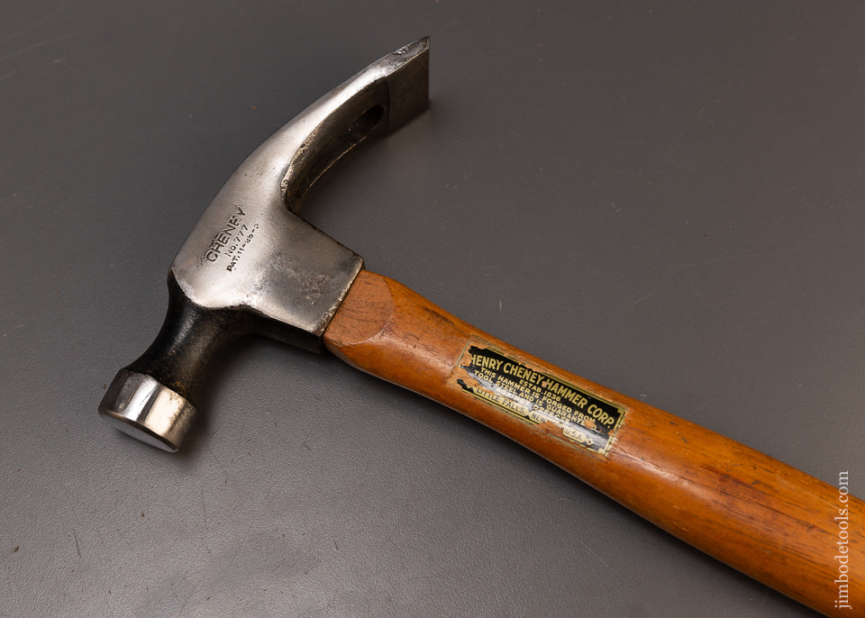 Rare & Fine BENSON PATENT CHENEY No. 777 Adze Hammer with Decal - 109706