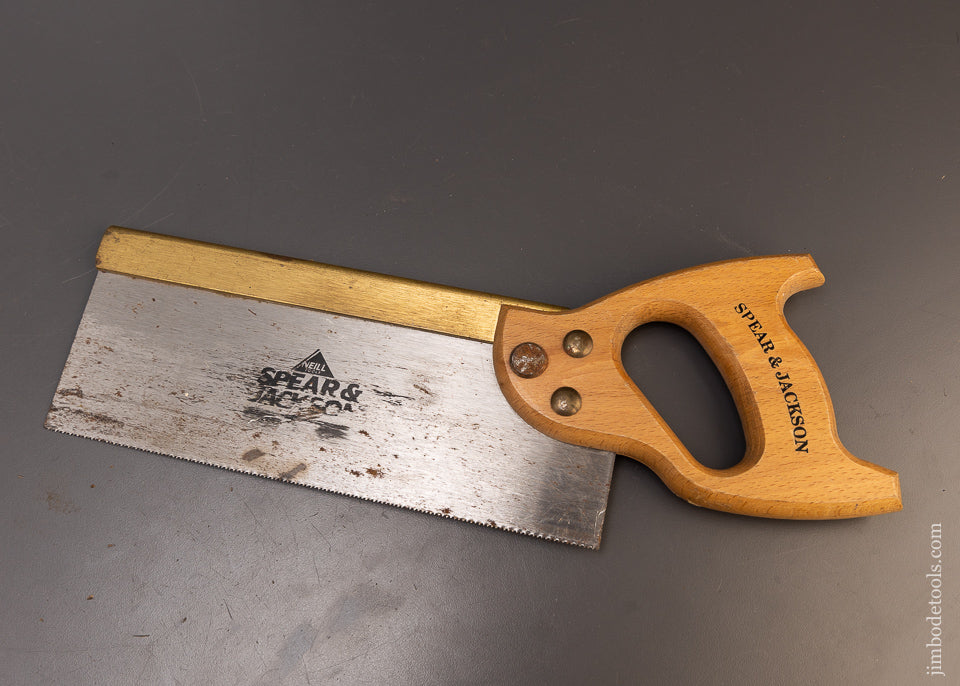Near Mint SPEAR & JACKSON Brass Back Dovetail Saw - 109709
