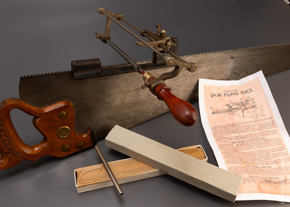 Saw Filer Math STEARNS Patent No. 400 Saw Filer With Full Box of SIMONDS Files - 1097 ...