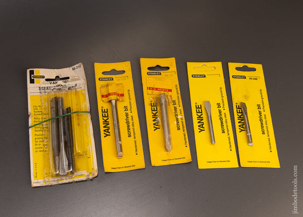 7 Assorted New Old Stock STANLEY YANKEE Screwdriver Bits - 109720