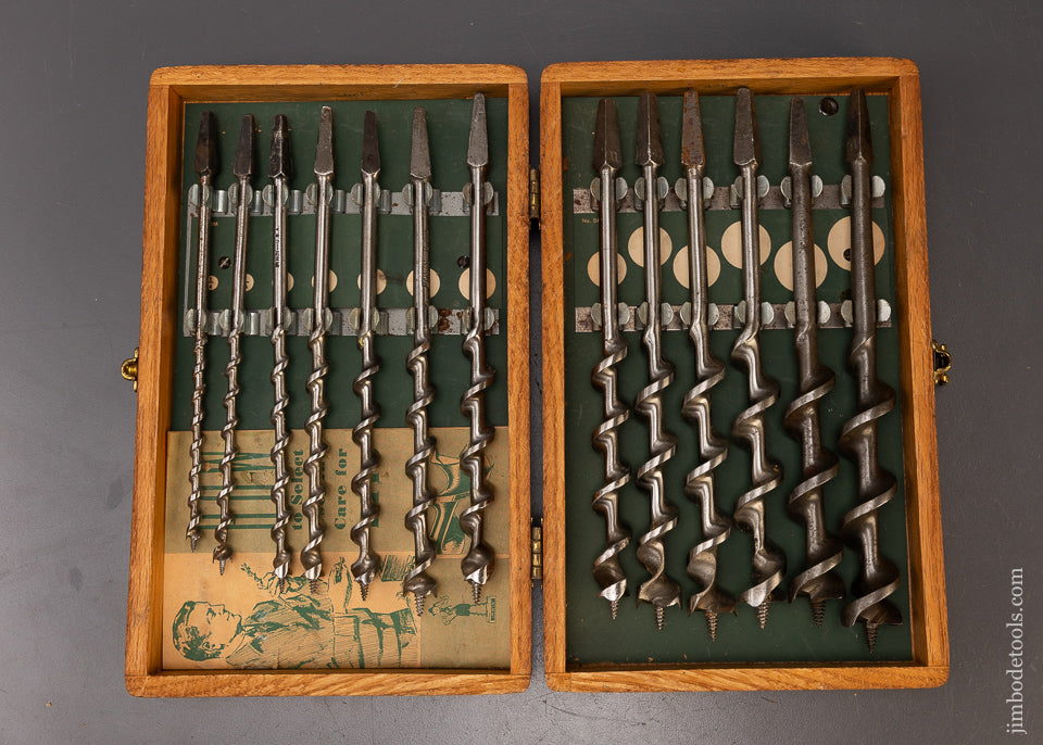 Complete Set of 13 IRWIN Auger Bits Fine in Original Box - 109772