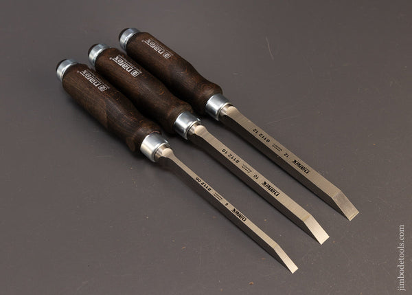 3 Mint Unused Heavy Mortise Chisels by NAREX - 109732
