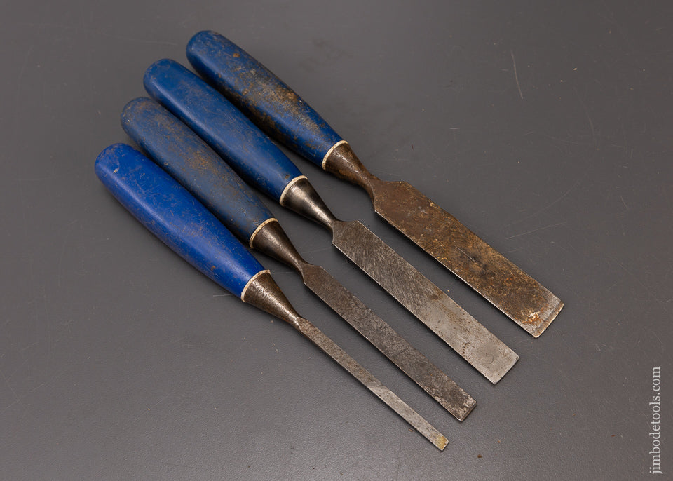 Set of 4 MARPLES Chisels 1/4 to 1 Inch 109798 Jim Bode Tools