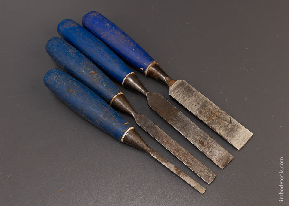Fine Set of 4 MARPLES BLUE CHIP Bevel Edge Chisels -109799 – Jim Bode Tools