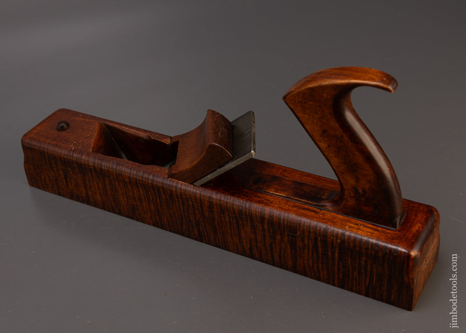 Rare Tiger Maple Skewed Jack Plane by LEON ROBBINS N.E. TOOL WORKS - 109802