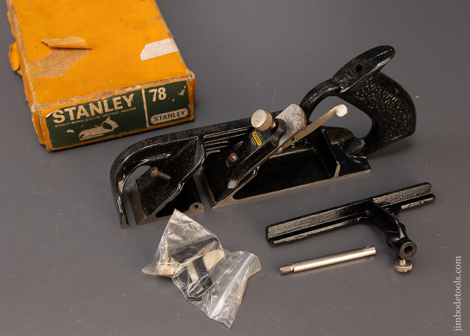 STANLEY No. 78 Duplex, Rabbet, and Filletster Plane NEAR MINT with Decal in Original Box - 109814