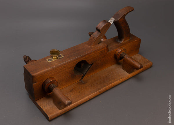 Fabulous Massive 14 1/2 Inch Moving Fillester Plane with Tote & Screw Arm Fence G.W. DENISON & CO. - 109826