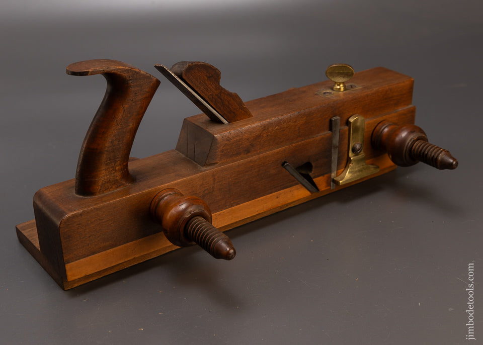 Fabulous Massive 14 1/2 Inch Moving Fillester Plane with Tote & Screw Arm Fence G.W. DENISON & CO. - 109826