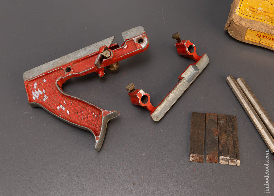 PEMUVAR Plow Plane with 5 Cutters in Box 109861 Jim Bode Tools