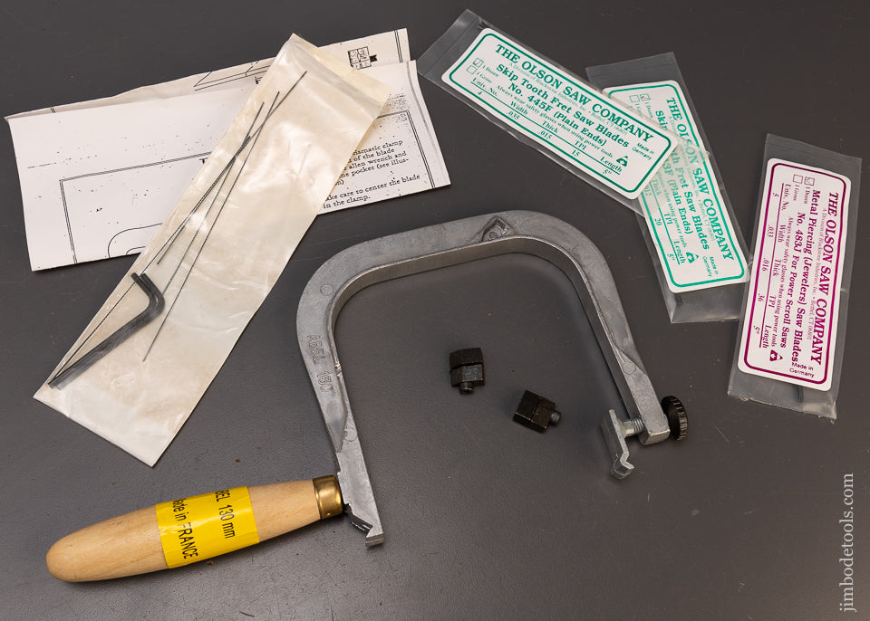 ABEL 130 Coping Saw with 3 Dozen Blades Mint & Complete - 109922