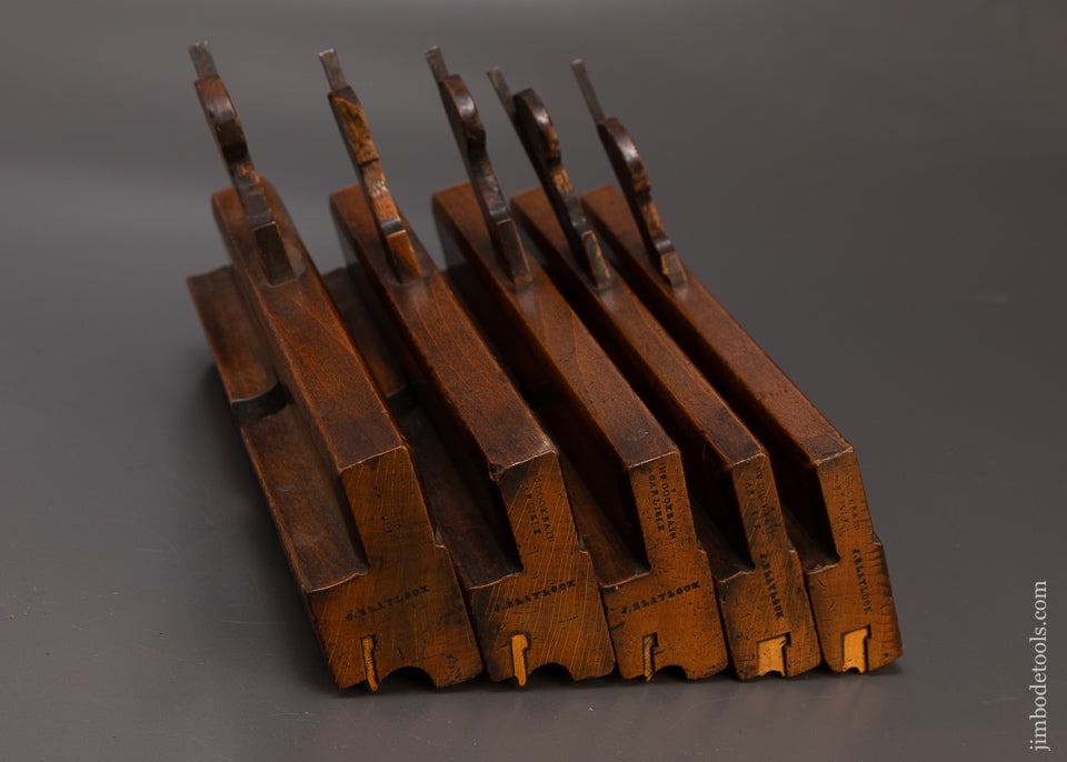 Working Graduated Set of 5 Side Bead Moulding Planes by COCKBAIN - 109869