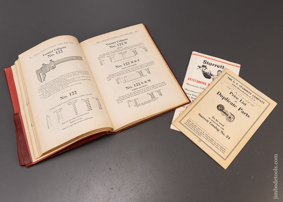 BOOK: Early STARRETT Hard Cover 268 Page Catalog - 109927