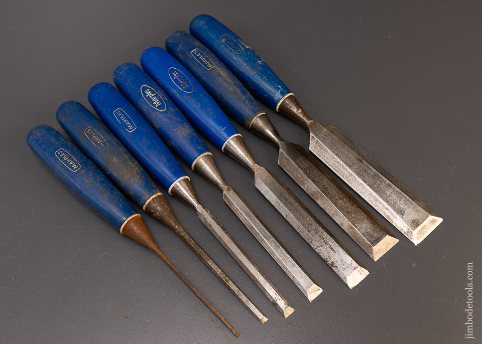 Set of 7 MARPLES BLUE CHIP Chisels 1/8 to 1 1/4 Inch - 109932 – Jim ...