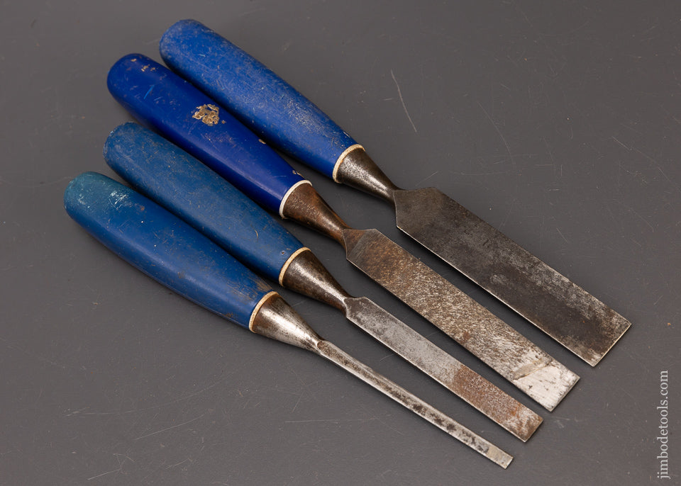 Fine Set of 4 MARPLES BLUE CHIP Bevel Edge Chisels - 109933
