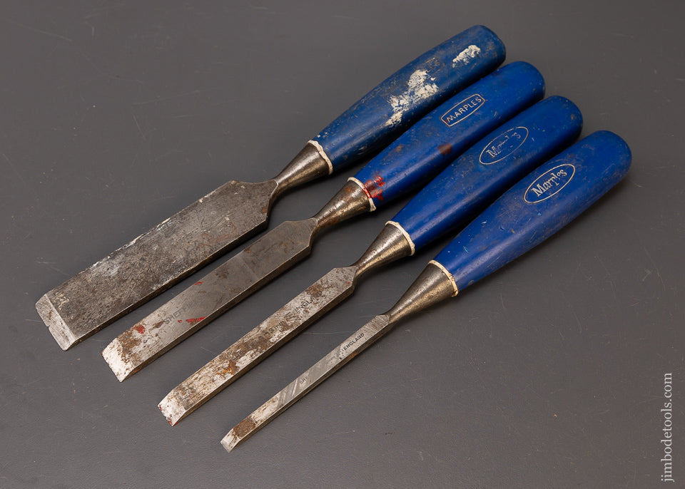Set of 4 MARPLES Blue Chip Square Edge Chisels - 109934 – Jim Bode Tools