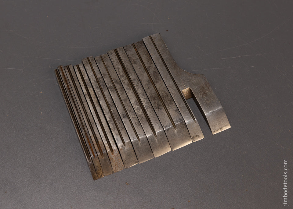 Clean Set of 9 Irons for MILLERS PATENT Plow Plane No. 41, 42, 43, 44 - 109954