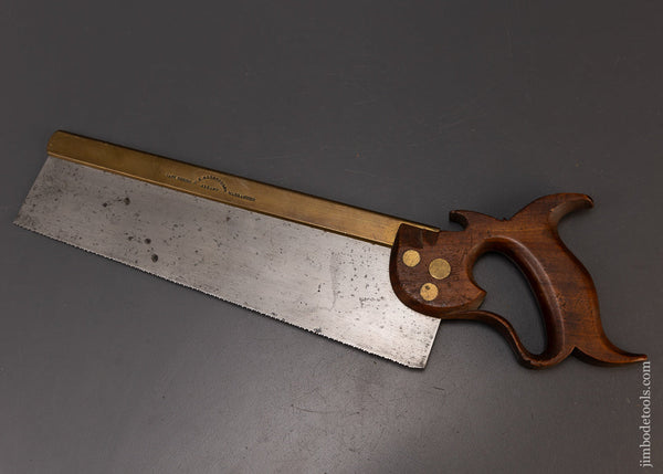 Very Rare W. B. GREGORY ALBANY (N.Y.) Brass Back Carcass Saw Extra Fine - 109984